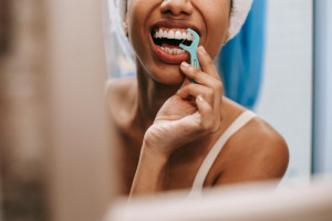 Illustration Warum Sie Zahnseide benutzen sollten